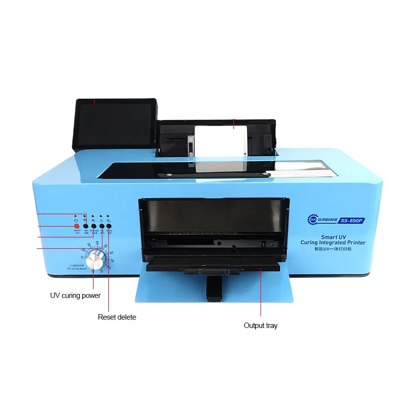 Sunshine A4 Smart Uv Printer With 8 Inches Touch Computer Hd Embossed Print For Puv Pc Tpu Leather Coated Paper Material Ss-890p
Sunshine A4 Smart Uv Printer With 8 Inches Touch Computer Hd Embossed Print For Puv Pc Tpu Leather Coated Paper Material Ss-890p