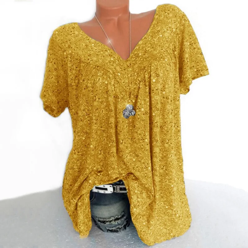 Summer Women Blouse Casual V-Neck Floral Print Top Loose Hem Short Sleeve All Match Women Shirt V-Neck Women Fashion Shirt
Summer Women Blouse Casual V-Neck Floral Print Top Loose Hem Short Sleeve All Match Women Shirt V-Neck Women Fashion Shirt