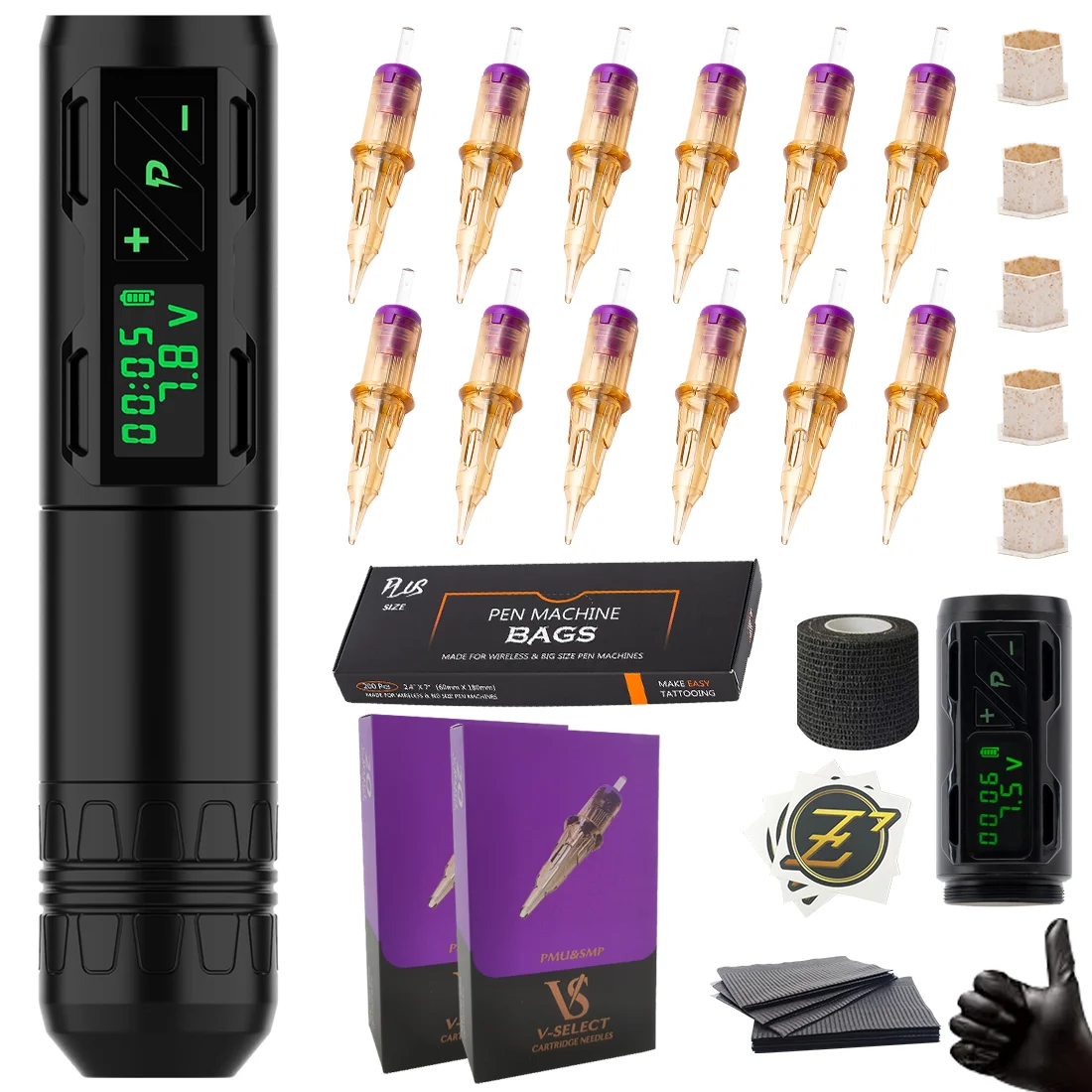 Complete Tattoo Machine Kit EZ P2S Wireless Battery Tattoo Pen 40 Pcs Cartridge Needles Accessories Tattoo Artists Supply
Complete Tattoo Machine Kit EZ P2S Wireless Battery Tattoo Pen 40 Pcs Cartridge Needles Accessories Tattoo Artists Supply