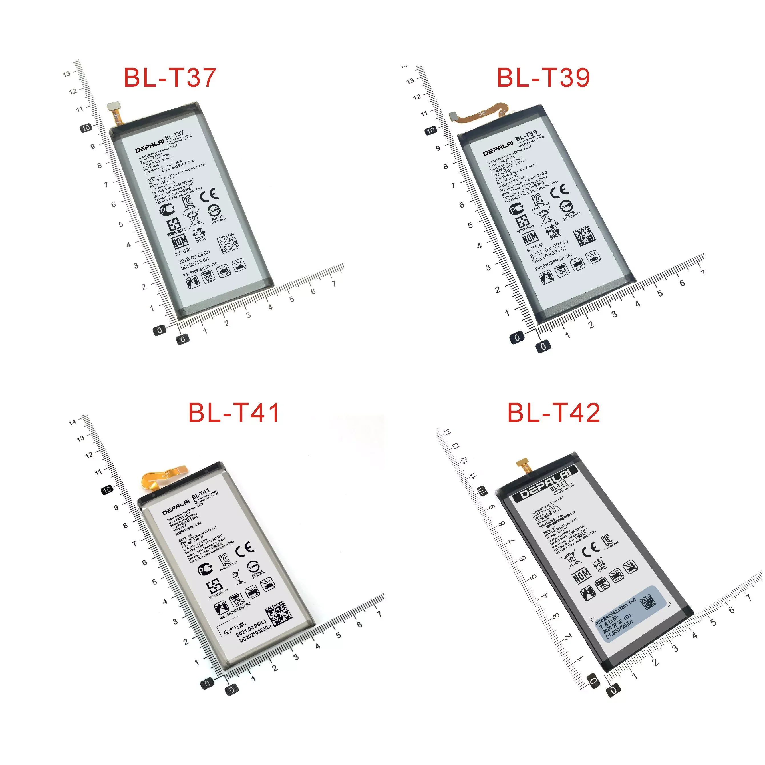 

BL-T37 BL-T39 BL-T41 BL-T42 Battery For LG Q Stylo4 Q710 MS CS G7 ThinQ G710 Q7+ LMQ610 BLT19 G8 LMG820 QM7 V50 ThinQ5G LM-V500