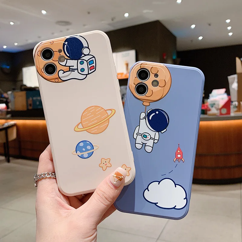 Space Astronaut Silicone Case for iphone 11 12 13 Min Pro Max Cartoon Phone Protective Case Soft Non-slip Phone Cover for Lovers
Space Astronaut Silicone Case for iphone 11 12 13 Min Pro Max Cartoon Phone Protective Case Soft Non-slip Phone Cover for Lovers