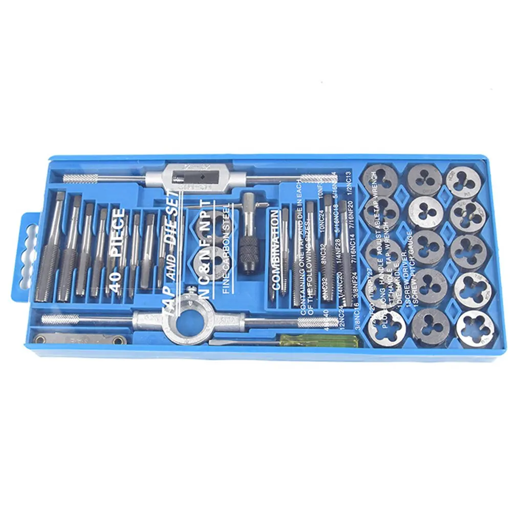 40Pcs Metric Tap Wrench And Die Pro Set M3-M12 Alloy Metal Hand Tool Tooth Gauge Screwdriver Die Hinge Hand Frame
40Pcs Metric Tap Wrench And Die Pro Set M3-M12 Alloy Metal Hand Tool Tooth Gauge Screwdriver Die Hinge Hand Frame