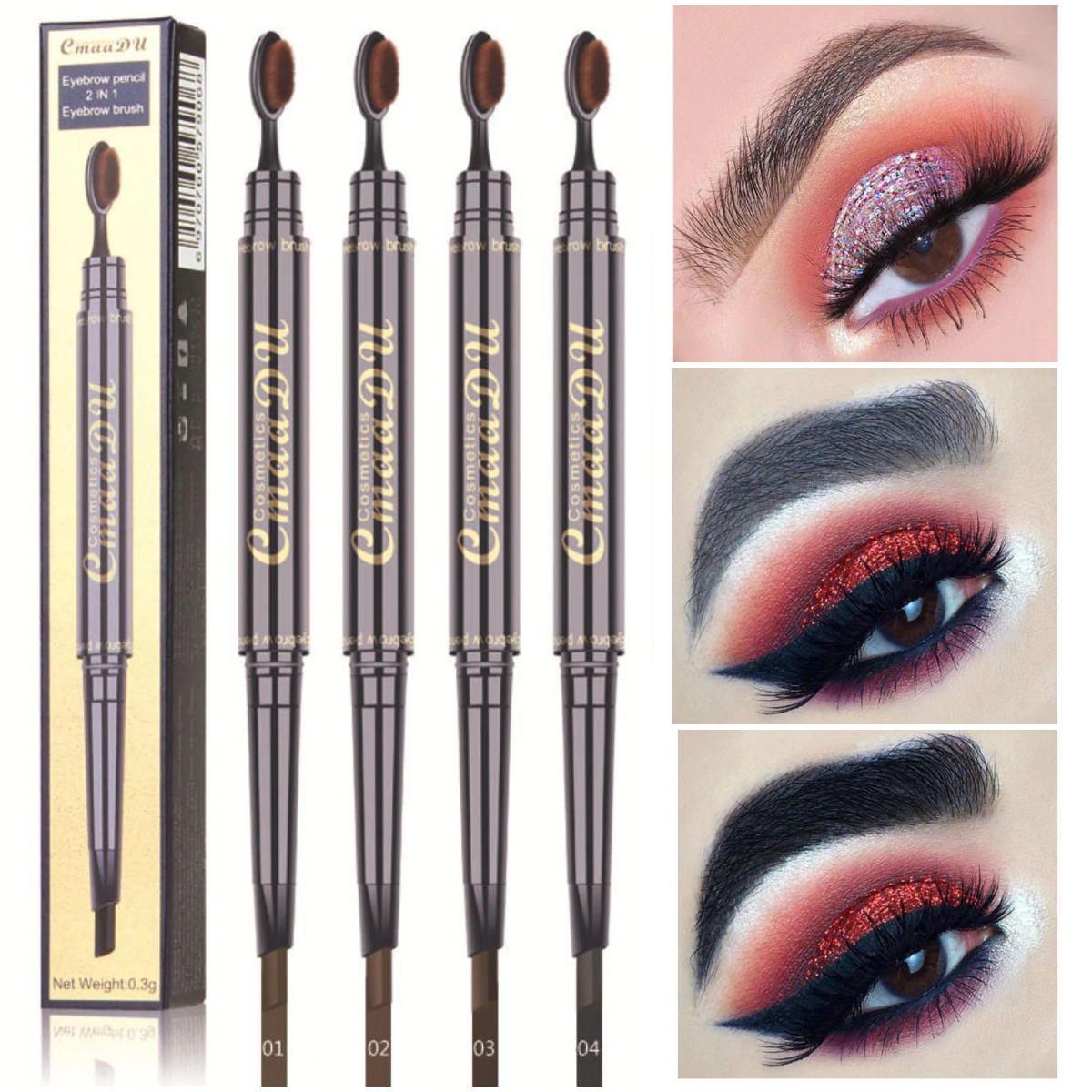 Eyebrow Pen with Brush Multifunctional Waterproof Eyebrow Pencil Natural Long Lasting Eyebrow Cosmetics
Eyebrow Pen with Brush Multifunctional Waterproof Eyebrow Pencil Natural Long Lasting Eyebrow Cosmetics