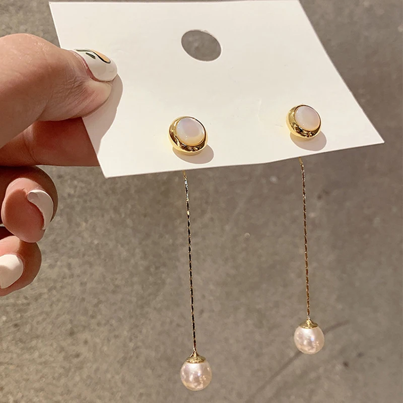 2022 New Fashion Trend Simulation Pearl Long Earrings Simple Round Earrings Korean Fashion Pendant Wedding Jewelry Gift
2022 New Fashion Trend Simulation Pearl Long Earrings Simple Round Earrings Korean Fashion Pendant Wedding Jewelry Gift