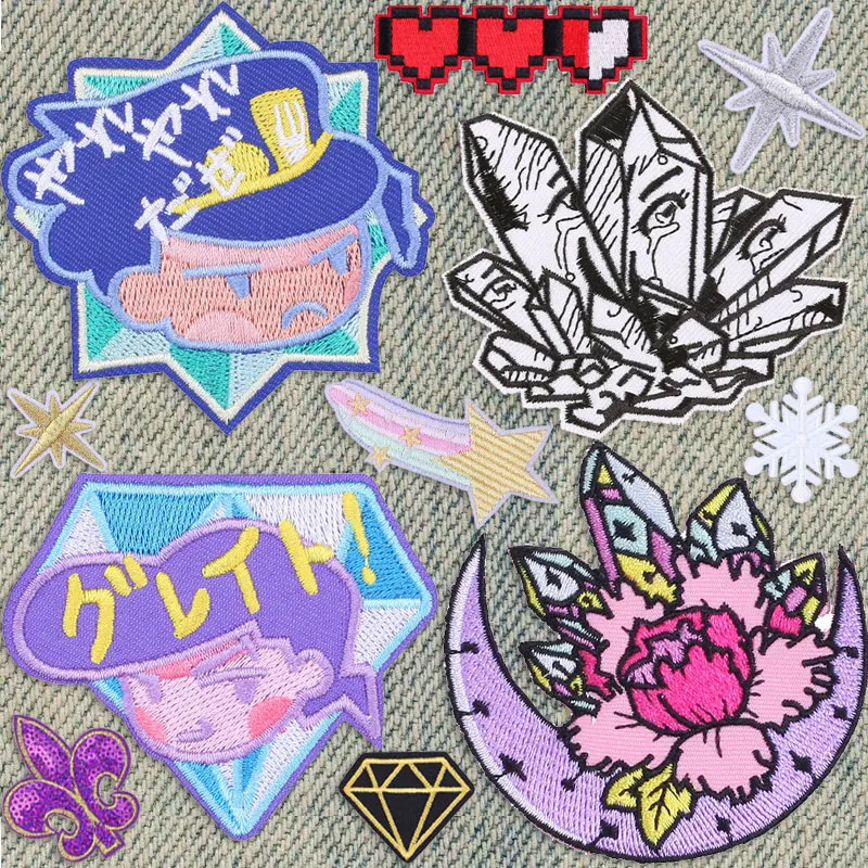 Crystal Flower Embroidered Patches for Clothing Thermoadhesive Patches Cartoon Badges Sewing Applique for Kids Clothes T-shirt
Crystal Flower Embroidered Patches for Clothing Thermoadhesive Patches Cartoon Badges Sewing Applique for Kids Clothes T-shirt