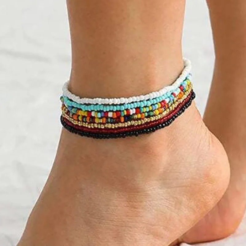 Jewelry personalized versatile colorful rice beads anklet set simple fashion bracelet beach trend foot jewelry
Jewelry personalized versatile colorful rice beads anklet set simple fashion bracelet beach trend foot jewelry