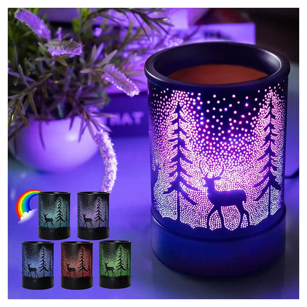 Wax Melts Warmer with7 Colors Lighting, Pine Forest Deer Scented Wax Candle Warmer Burner with 5 Wax Warmer Liners
Wax Melts Warmer with7 Colors Lighting, Pine Forest Deer Scented Wax Candle Warmer Burner with 5 Wax Warmer Liners
