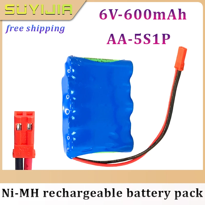 5S1P AA 6V Ni-MH Rechargeable Battery Pack AA 600mAh for Electronic Tools LED Light Flashlight Power Bank KCY Plug Free Shipping
5S1P AA 6V Ni-MH Rechargeable Battery Pack AA 600mAh for Electronic Tools LED Light Flashlight Power Bank KCY Plug Free Shipping