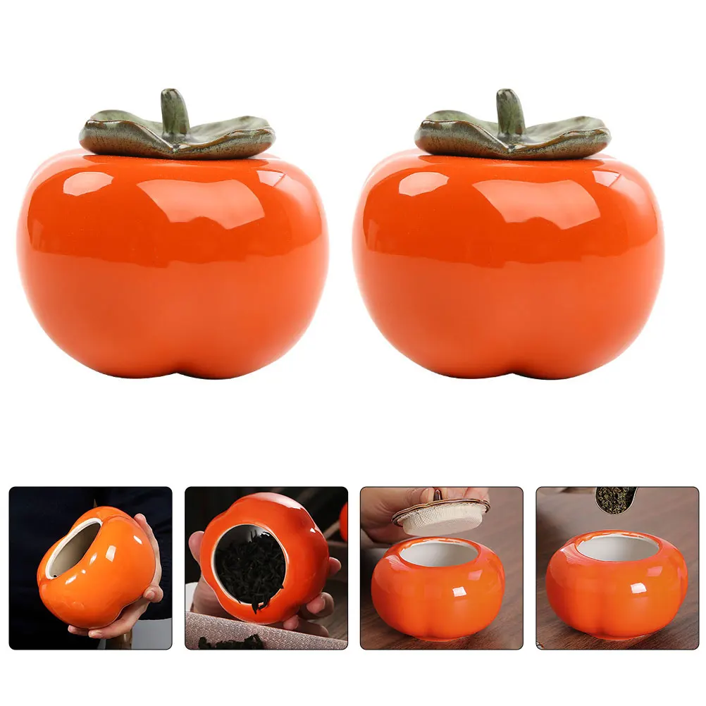 2pcs Ceramic Tea Canisters Persimmon Shaped Sealing Jars Tea Tanks (Assorted Color)
2pcs Ceramic Tea Canisters Persimmon Shaped Sealing Jars Tea Tanks (Assorted Color)