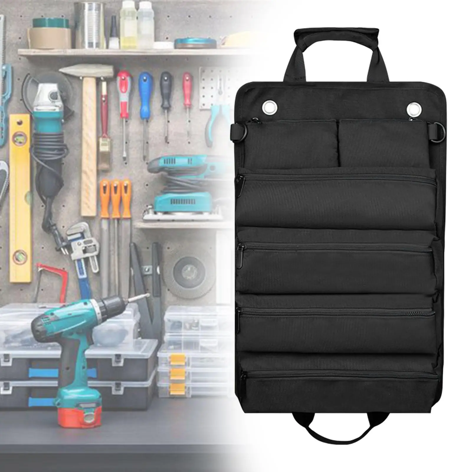 Multipurpose Roll up Tool Pouch Organizer Electrician Kit Hand Tool Tote Bag for Motorcycle Cars Screwdriver Hiking Electrician
Multipurpose Roll up Tool Pouch Organizer Electrician Kit Hand Tool Tote Bag for Motorcycle Cars Screwdriver Hiking Electrician