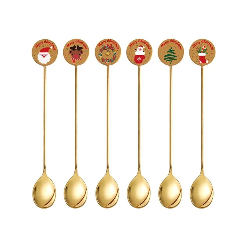6pcs/set Stainless Steel Spoon Christmas Decorations Tea Coffee Spoons Decor
6pcs/set Stainless Steel Spoon Christmas Decorations Tea Coffee Spoons Decor