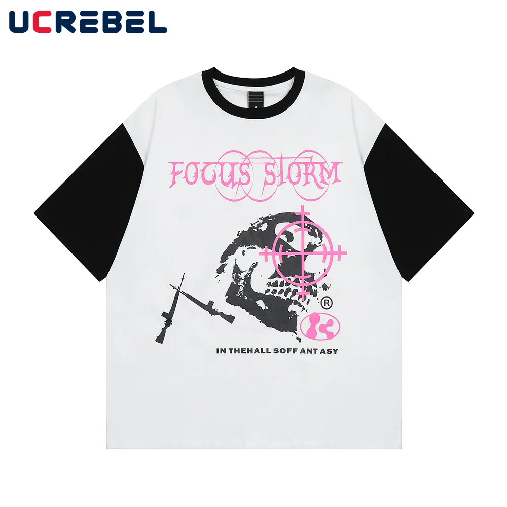 Contrast Paneled Casual Short Sleeve T-shirt Mens Summer Loose Half-Sleeve Print High Street Crew Neck Cotton Tops
Contrast Paneled Casual Short Sleeve T-shirt Mens Summer Loose Half-Sleeve Print High Street Crew Neck Cotton Tops