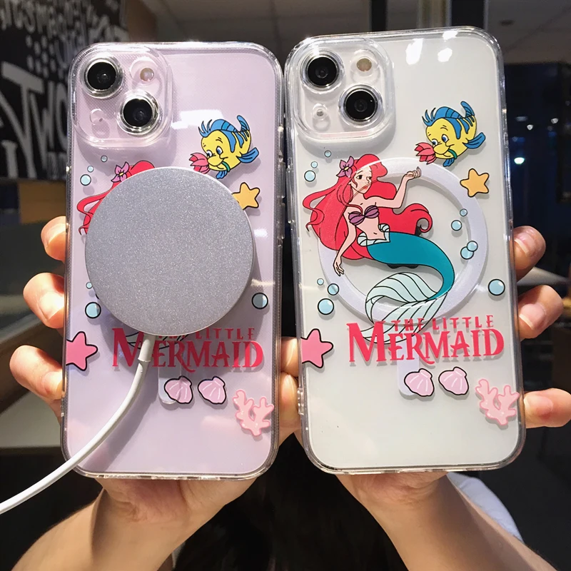 Disney Ariel Princess For Magsafe Magnetic Phone Cases For iPhone 14 13 12 11 Pro XR SE 2023 Transparent Cover New Product
Disney Ariel Princess For Magsafe Magnetic Phone Cases For iPhone 14 13 12 11 Pro XR SE 2023 Transparent Cover New Product