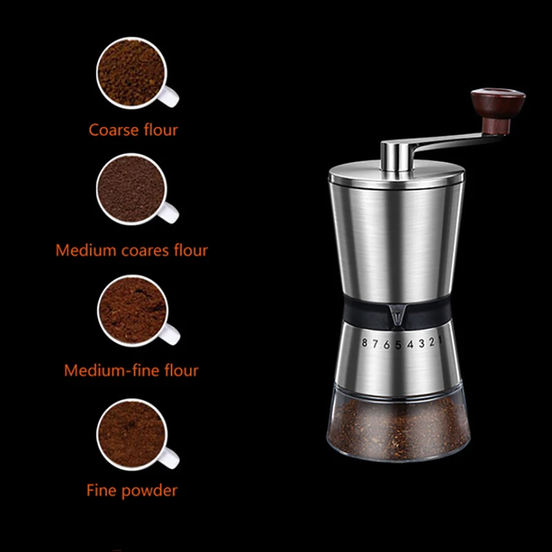 Portable Manual Coffee Grinder Hand Coffee Mill with Ceramic Burrs 6/8 Adjustable Settings Portable Hand Crank Coffee Mill
Portable Manual Coffee Grinder Hand Coffee Mill with Ceramic Burrs 6/8 Adjustable Settings Portable Hand Crank Coffee Mill