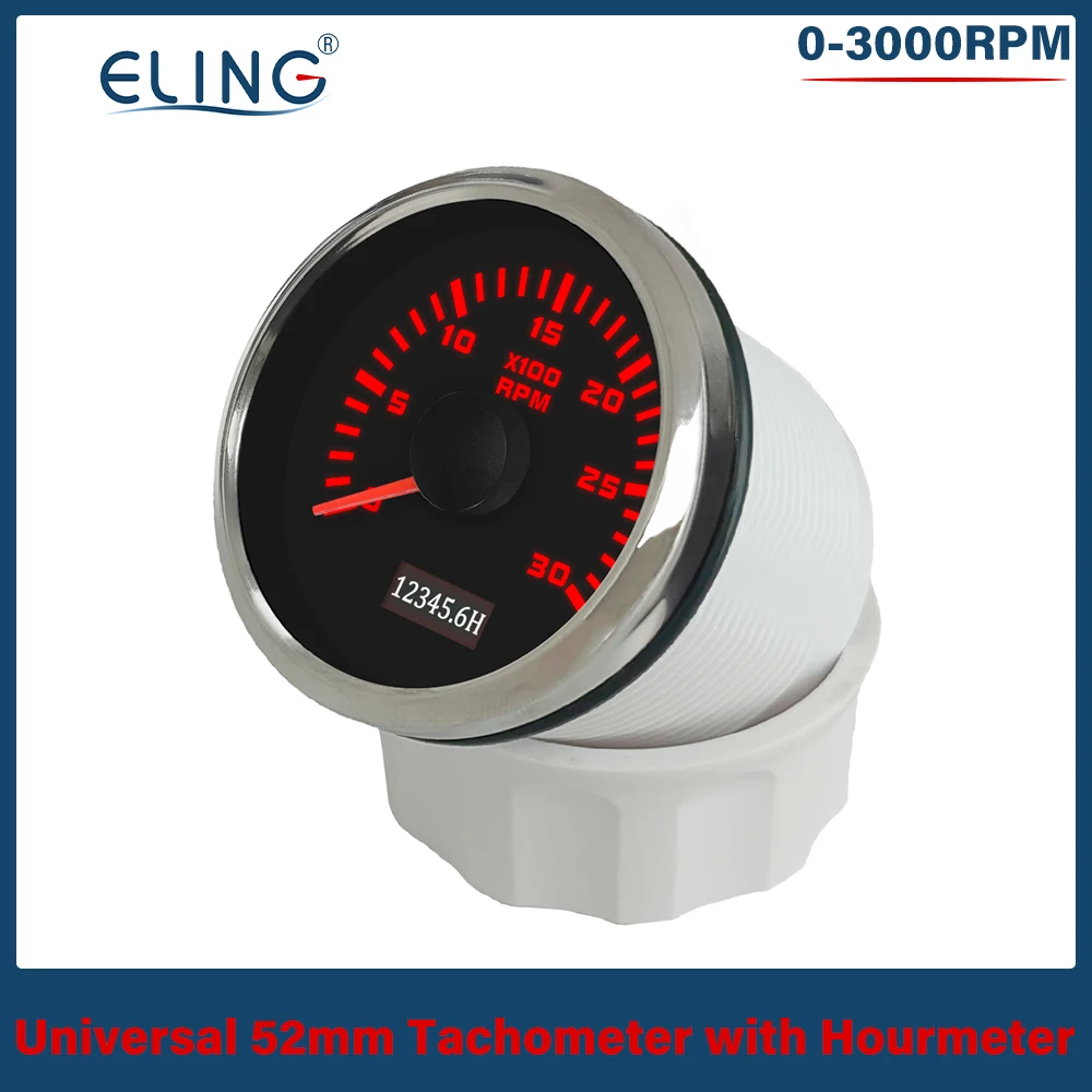 ELING New 52mm Tachometer RPM Meter 0-3000 RPM 0-4000 RPM 0-6000 RPM 0- 7000 RPM 0-8000RPM with Red Backlight for Car Boat Yacht
ELING New 52mm Tachometer RPM Meter 0-3000 RPM 0-4000 RPM 0-6000 RPM 0- 7000 RPM 0-8000RPM with Red Backlight for Car Boat Yacht