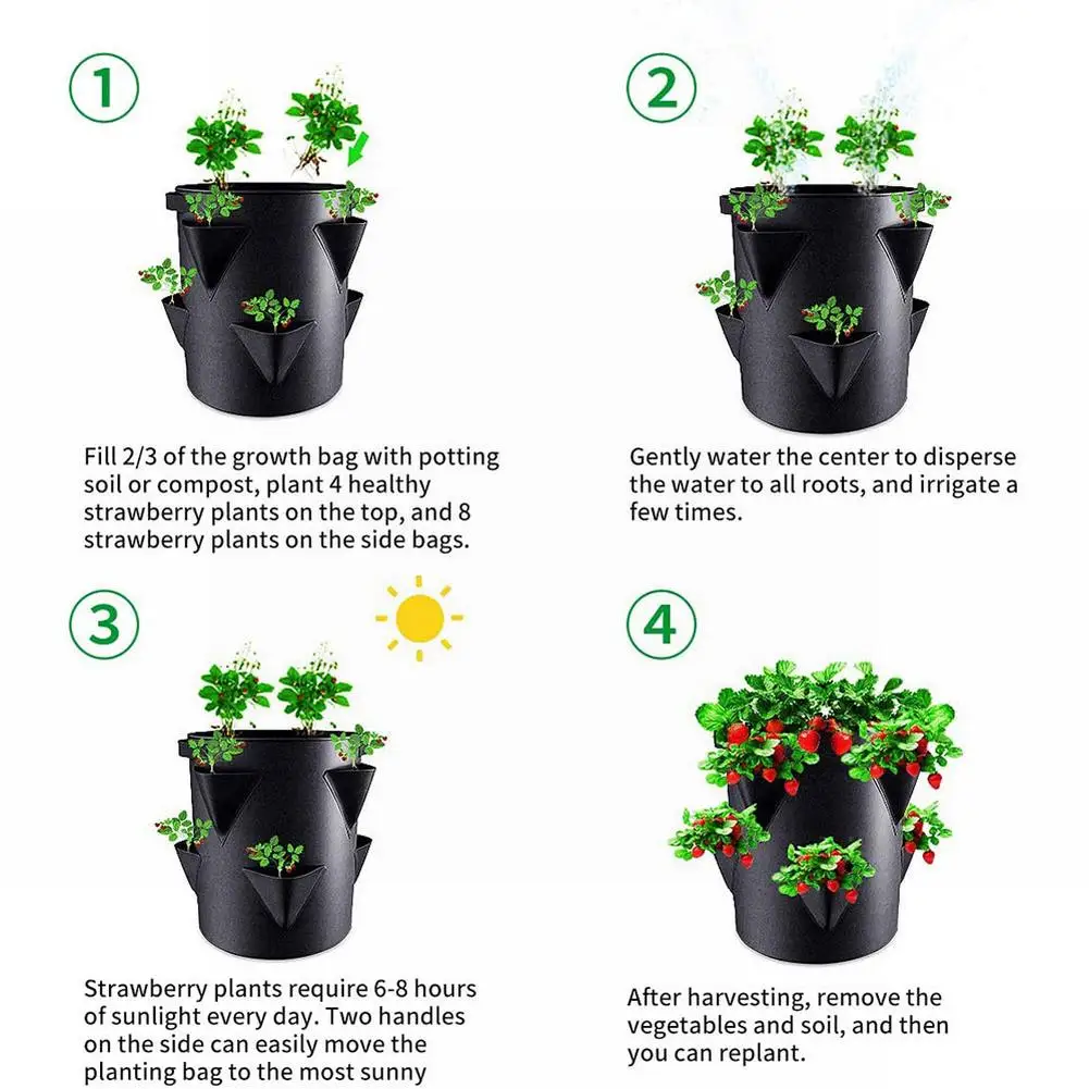 Greening Projects Home Furnishings Home Gardening Flower Garden Nursery Production Planting Bag Hanging 3 Ports
Greening Projects Home Furnishings Home Gardening Flower Garden Nursery Production Planting Bag Hanging 3 Ports