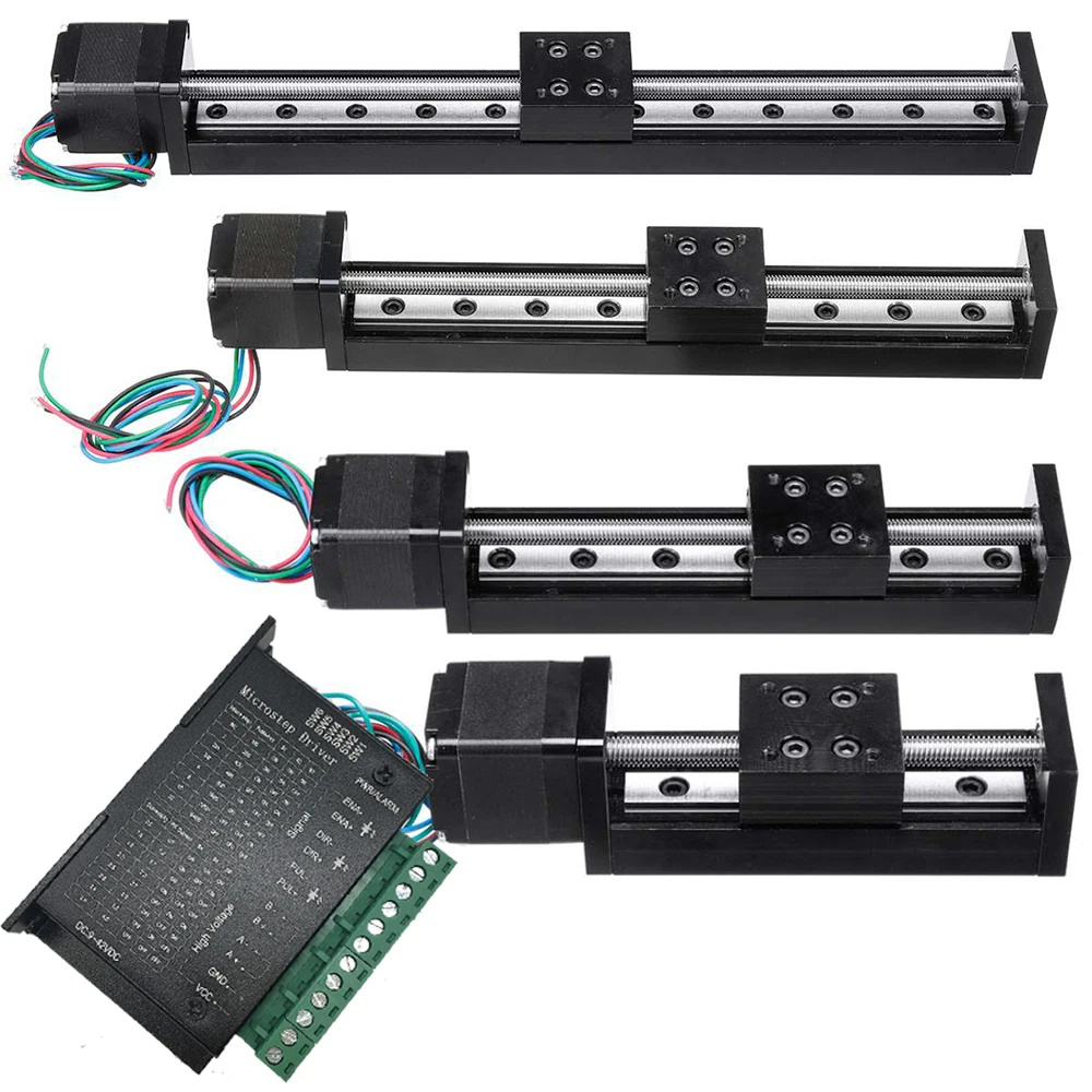 50 100 150 200mm Stroke T-type Sliding Table Rail Linear Stage Transport Guide Platform NEMA11 28MM Stepper Motor +TB6600 Driver
50 100 150 200mm Stroke T-type Sliding Table Rail Linear Stage Transport Guide Platform NEMA11 28MM Stepper Motor +TB6600 Driver