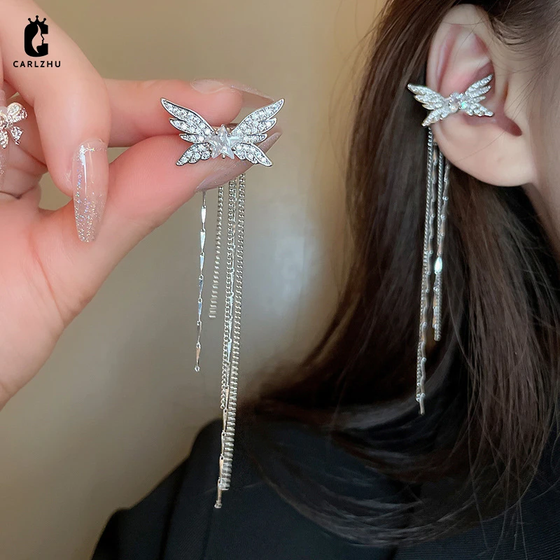 Light Luxury Zircon Star Butterfly Tassel Earbone Clip Earrings Without Earholes for Women Fashion Versatile Jewelry
Light Luxury Zircon Star Butterfly Tassel Earbone Clip Earrings Without Earholes for Women Fashion Versatile Jewelry