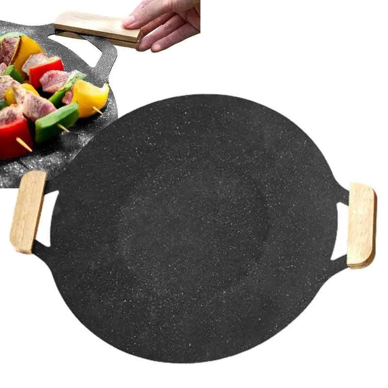 Camping Griddle Pan Griddle Grill Pan with Wooden Handle Portable Stove Top Griddle Nonstick Round Flat Indoor Stovetop BBQ
Camping Griddle Pan Griddle Grill Pan with Wooden Handle Portable Stove Top Griddle Nonstick Round Flat Indoor Stovetop BBQ