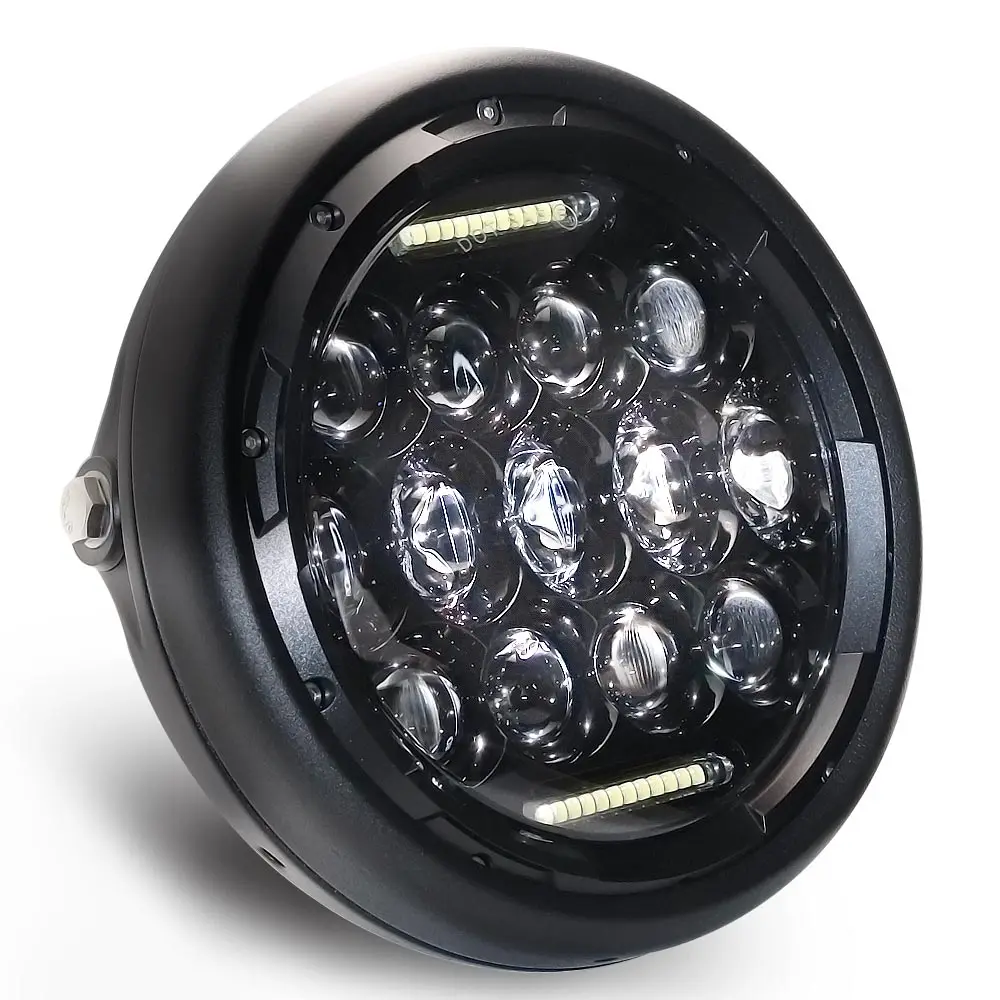 7.5 Inch Motorcycle LED Headlight Universal Motor 7.5" Round Head Lamp Black Headlamp for Harley Cafe Racer Bobber Honda
7.5 Inch Motorcycle LED Headlight Universal Motor 7.5" Round Head Lamp Black Headlamp for Harley Cafe Racer Bobber Honda