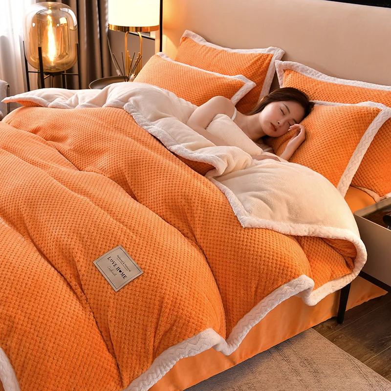 Baby Cashmere Velvet Duvet Cover for Bedroom Comforter Sets Thicken Quilt Cover Bedding Set Duvet Cover Queen King Bed Linen
Baby Cashmere Velvet Duvet Cover for Bedroom Comforter Sets Thicken Quilt Cover Bedding Set Duvet Cover Queen King Bed Linen