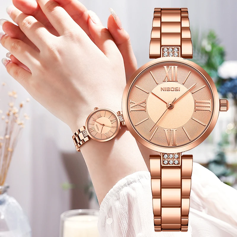 

2022 NIBOSI Relogio Feminino Fashion Watches For Women Luxury Brand Quartz Ladies Watch Female Montre Reloj Mujer Dropshipping