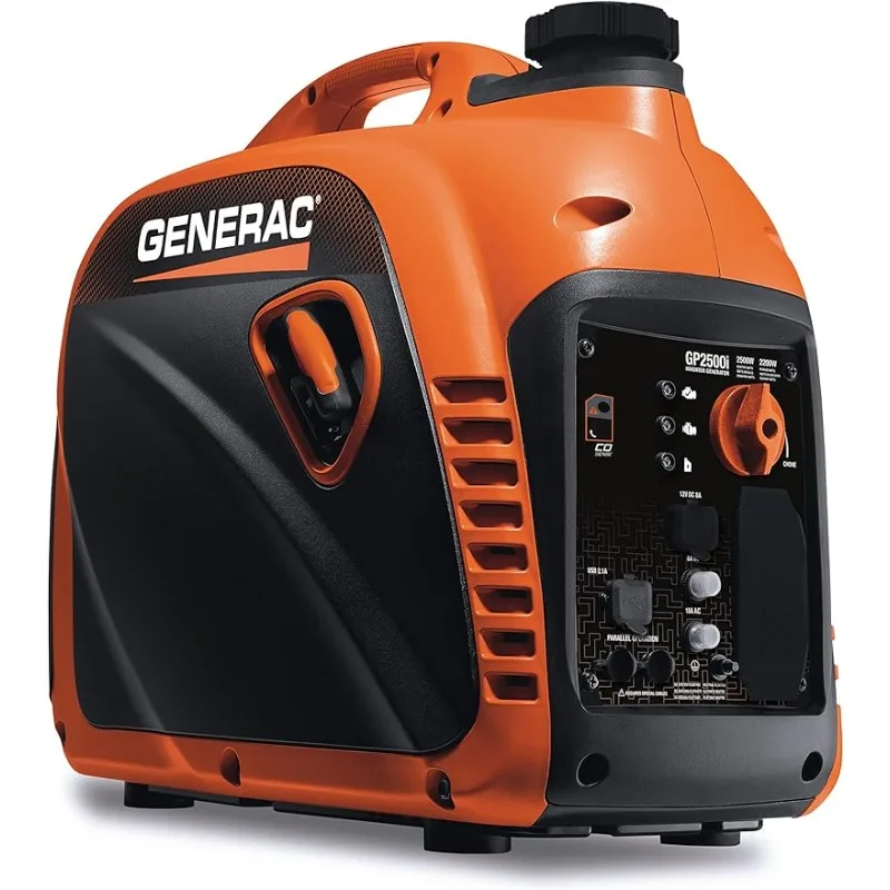 

Generac 8251 GP2500i 2,500-Watt Gas Powered Portable Inverter Generator - Compact 2500 watts