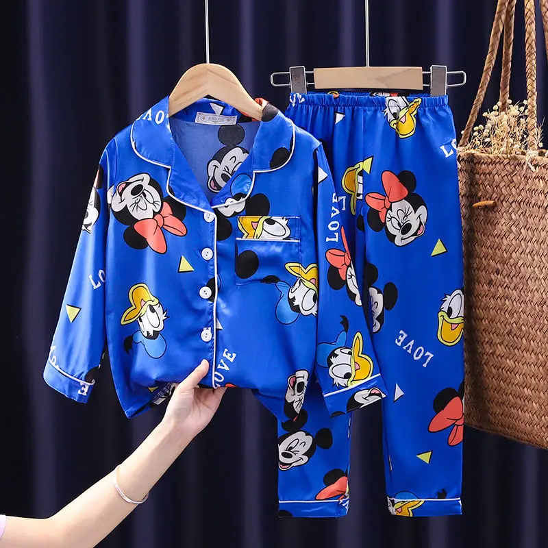 Disney Boys Pajamas Set Summer Baby Mickey Clothes Girls Pants Minnie Casual Loose Long Sleeves Tops Sleepwear Child Nightgown
Disney Boys Pajamas Set Summer Baby Mickey Clothes Girls Pants Minnie Casual Loose Long Sleeves Tops Sleepwear Child Nightgown