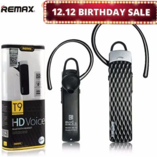 Remax RB - T9 HD Voice Bluetooth Earphone Headset 100% Original 
Remax RB - T9 HD Voice Bluetooth Earphone Headset 100% Original