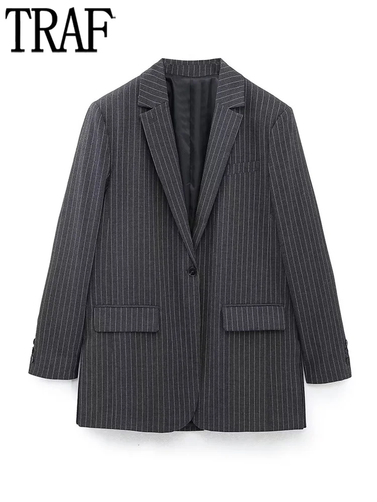 TRAF Striped Long Blazer Women Straight Office Blazer Woman Winter Long Sleeve Jackets for Women 2023 Masculine Button Blazers
TRAF Striped Long Blazer Women Straight Office Blazer Woman Winter Long Sleeve Jackets for Women 2023 Masculine Button Blazers
