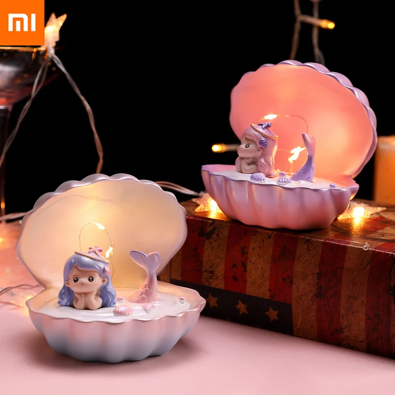 Xiaomi LED Night Light Shell Mermaid Lamp Lights Bedside Decorative Nightlight Shell Tabletop Lamps Sleeping Light Living Room
Xiaomi LED Night Light Shell Mermaid Lamp Lights Bedside Decorative Nightlight Shell Tabletop Lamps Sleeping Light Living Room