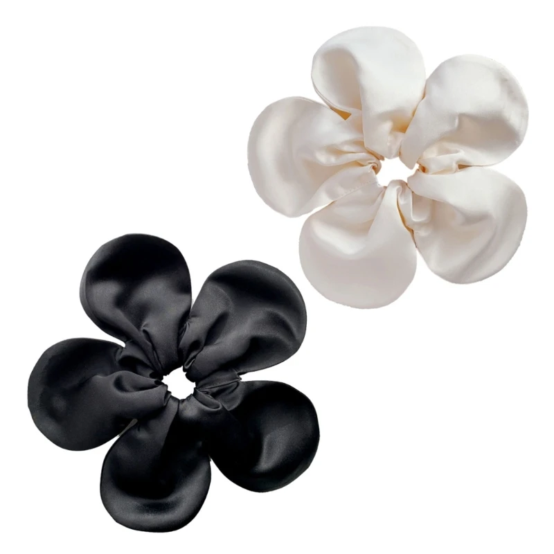 Модные резинки для волос, очень большие стереоскопические цветочные резинки для волос, эластичная лента 57BD