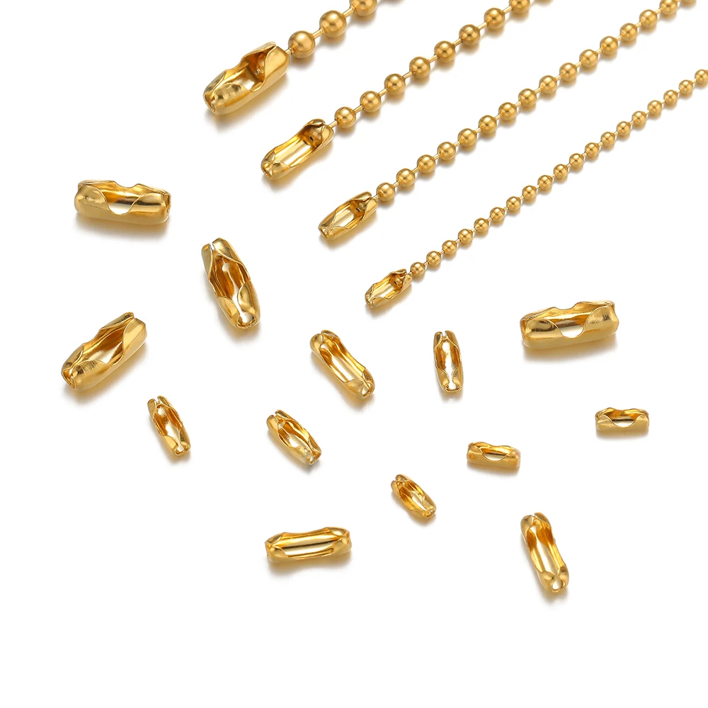 100/200pcs Stainless Steel Gold Plated Bead Chain Link Waist Clasps for DIY Jewelry Making Necklace Bracelet Bulk Accessories
100/200pcs Stainless Steel Gold Plated Bead Chain Link Waist Clasps for DIY Jewelry Making Necklace Bracelet Bulk Accessories