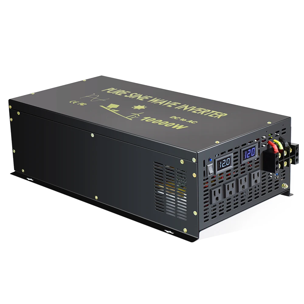 Pure Sine Wave Solar Inverter 12V/48V DC to 120V/230V/240V AC 10000W Car Solar Power Inverter Generator Battery Converter
Pure Sine Wave Solar Inverter 12V/48V DC to 120V/230V/240V AC 10000W Car Solar Power Inverter Generator Battery Converter