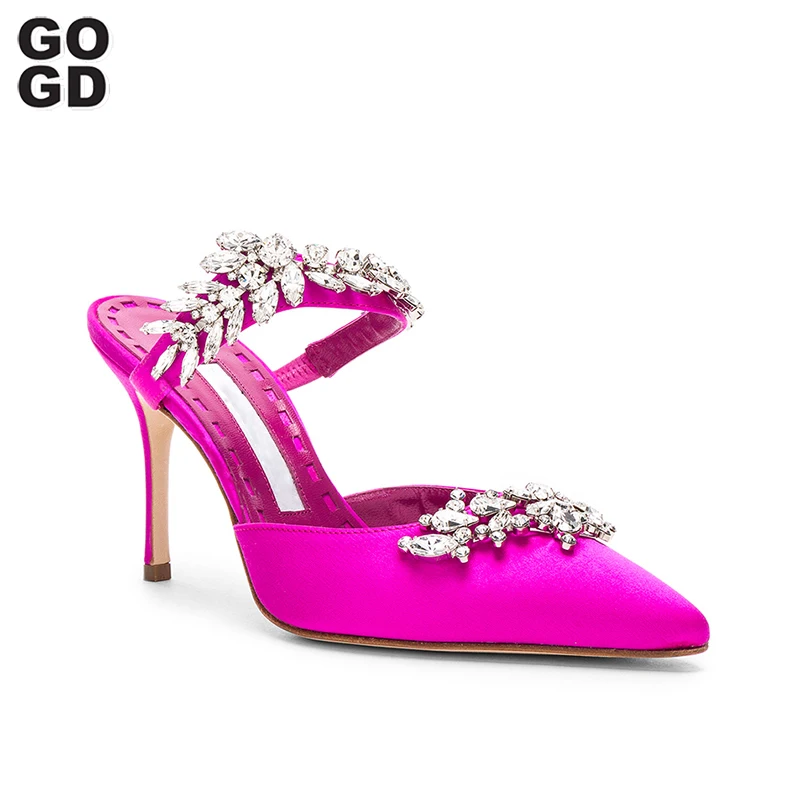 GOGD Brand Fashion Women 2022 Summer Sandals Pumps New Pointed Toe Mules High Heels Diamond Decoration Thin Heels Shinny Party
GOGD Brand Fashion Women 2022 Summer Sandals Pumps New Pointed Toe Mules High Heels Diamond Decoration Thin Heels Shinny Party