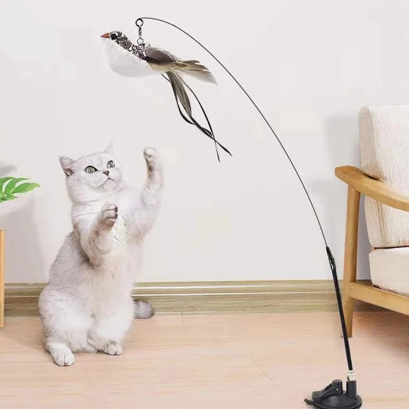 Interactive Toys for Cats Simulation Bird Funny Cat Stick Toy With Feathers Bells Feather Animals Toy for Kitten Cat Accessories
Interactive Toys for Cats Simulation Bird Funny Cat Stick Toy With Feathers Bells Feather Animals Toy for Kitten Cat Accessories