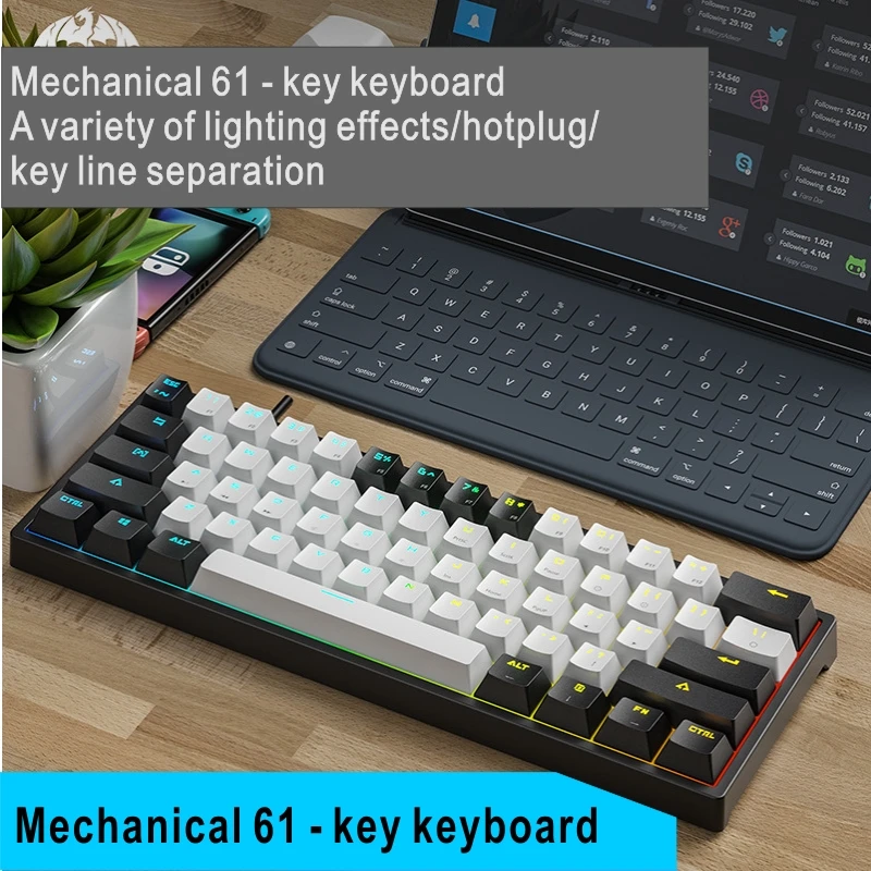 K620 e-sports cable mechanical keyboard TYPE - C hotplug DIY axis light green axis TYPE game resin keycap switch films logitech
K620 e-sports cable mechanical keyboard TYPE - C hotplug DIY axis light green axis TYPE game resin keycap switch films logitech