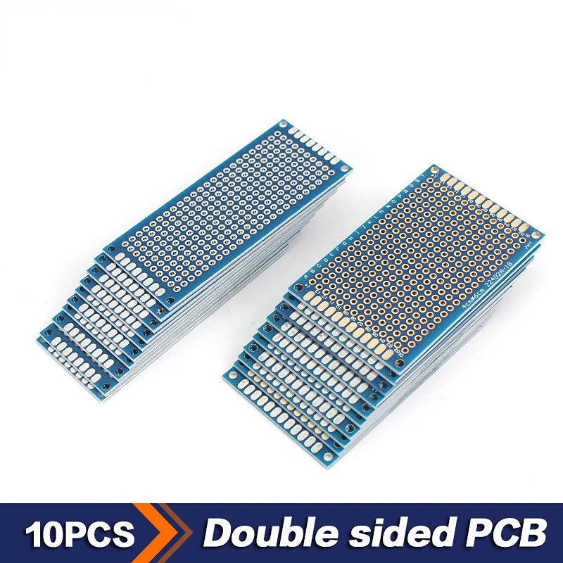 10PCS/LOT Double Side Prototype Boarduniversal Circuit Board Blue 3X7 4X6cm PRINT CIRCUIT BoardDIY ELECTRON KIT
10PCS/LOT Double Side Prototype Boarduniversal Circuit Board Blue 3X7 4X6cm PRINT CIRCUIT BoardDIY ELECTRON KIT