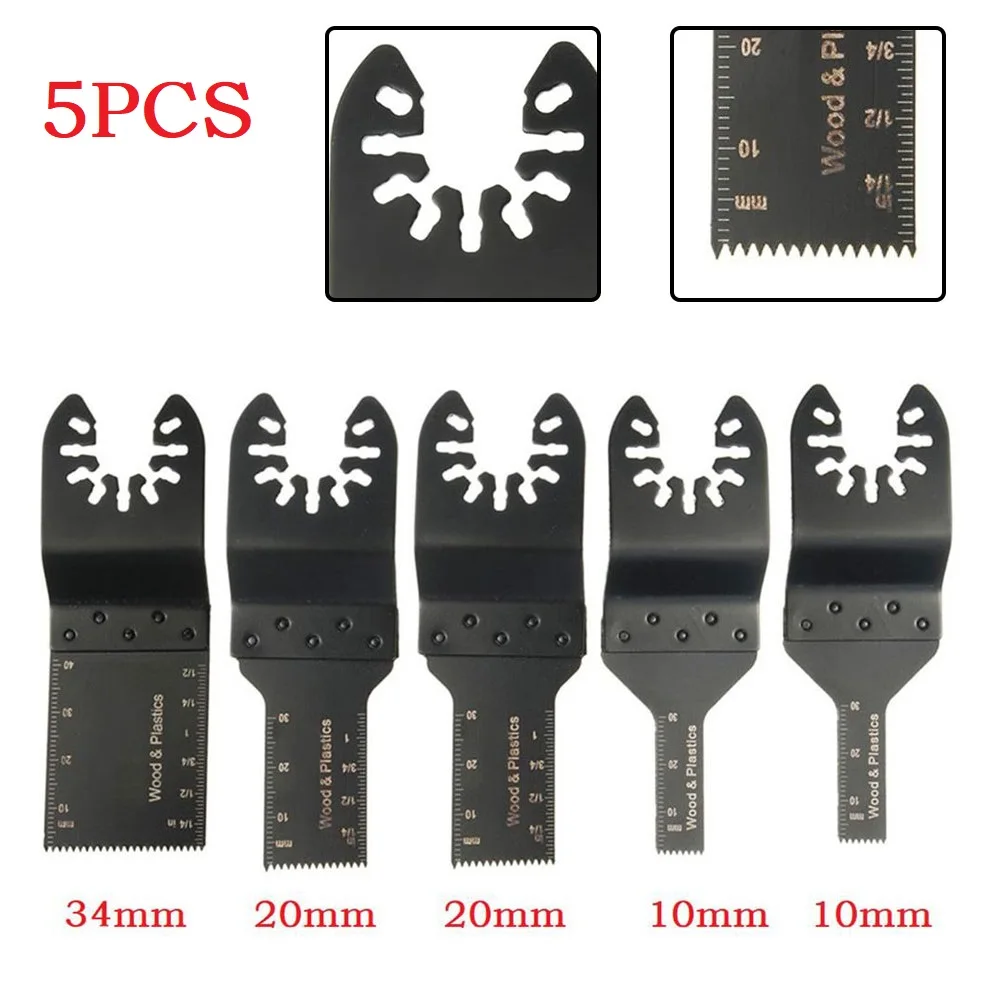 5pcs Oscillating Multi Tool HCS Saw Blade Quick Release 10/20/34mm For Renovator Cutting Soft Metal Wood Power Tool Accessories
5pcs Oscillating Multi Tool HCS Saw Blade Quick Release 10/20/34mm For Renovator Cutting Soft Metal Wood Power Tool Accessories