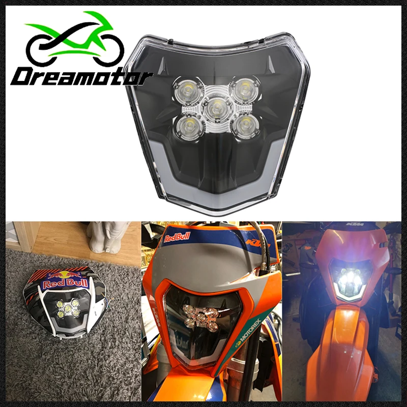 12V Motorcycle LED Headlight Headlamp Lamp Light For KTM EXC EXCF SX SXF XC XCF XCW XCFW 125 150 250 300 350 400 450 505 525 530
12V Motorcycle LED Headlight Headlamp Lamp Light For KTM EXC EXCF SX SXF XC XCF XCW XCFW 125 150 250 300 350 400 450 505 525 530