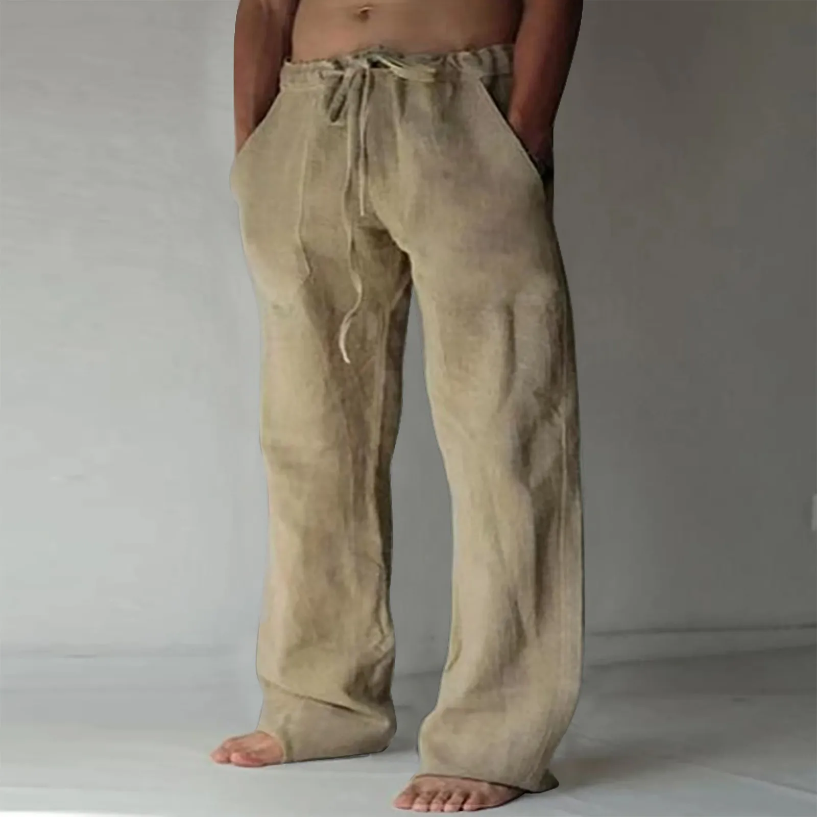 Fashion Men's Cotton Linen Pants Casual Drawstring Breathable Solid Colors Loose Pocket Trousers Male Streetwear Sweatpants#g3
Fashion Men's Cotton Linen Pants Casual Drawstring Breathable Solid Colors Loose Pocket Trousers Male Streetwear Sweatpants#g3