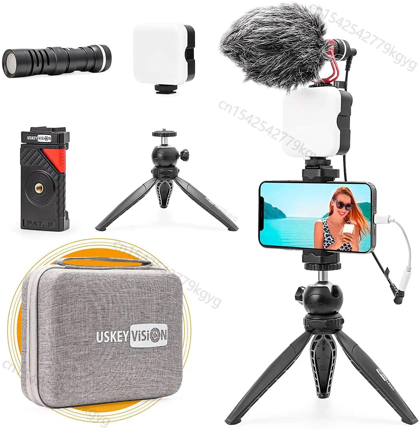 USKEYVISION Vlog Microphone Video Light Kit Blogger for Smartphone DSLR Cameras with Metal Microphone for YouTube Live Steam
USKEYVISION Vlog Microphone Video Light Kit Blogger for Smartphone DSLR Cameras with Metal Microphone for YouTube Live Steam