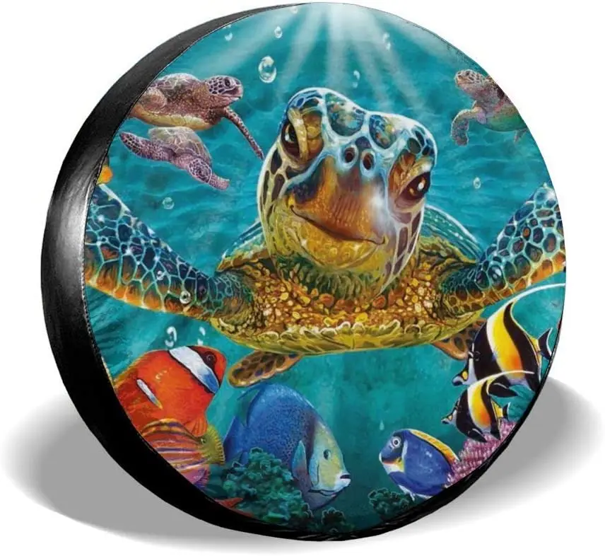 Dujiea Marine Funny Sea Turtle Fish Spare Tire Cover, Universal Wheel Tire Cover Waterproof Dust-Proof Tire Protectors for Jeep
Dujiea Marine Funny Sea Turtle Fish Spare Tire Cover, Universal Wheel Tire Cover Waterproof Dust-Proof Tire Protectors for Jeep
