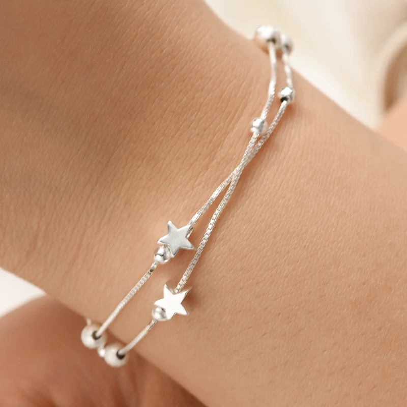 Stars Silver Bracelets for Women Korean Fashion Designer Wedding Jewelry Elegant Holiday Gifts Fashion Accessories Fine Jewelry
Stars Silver Bracelets for Women Korean Fashion Designer Wedding Jewelry Elegant Holiday Gifts Fashion Accessories Fine Jewelry