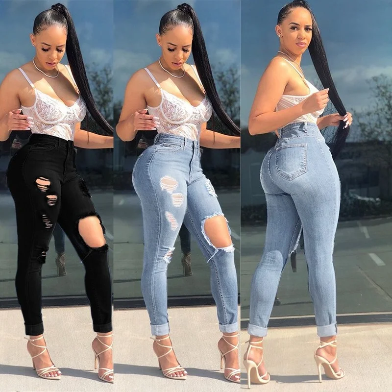 Streetwear Vintage Jeans Women Jeans Summer Slim Ripped Jeans Women's Casual High Waist Denim Solid Color Pencil Pants Trousers
Streetwear Vintage Jeans Women Jeans Summer Slim Ripped Jeans Women's Casual High Waist Denim Solid Color Pencil Pants Trousers