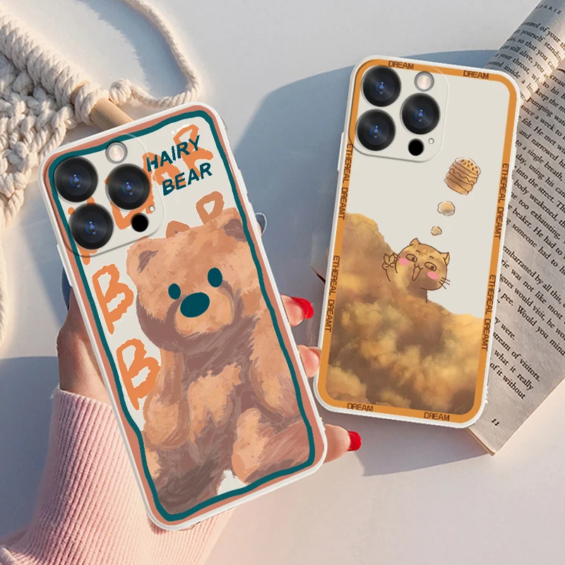 Cartoon cute brown little bear For Apple iPhone 14 13 12 11 Pro Max Plus XS XR X 8 7 SE Liquid Rope Phone Case Capa Cover
Cartoon cute brown little bear For Apple iPhone 14 13 12 11 Pro Max Plus XS XR X 8 7 SE Liquid Rope Phone Case Capa Cover