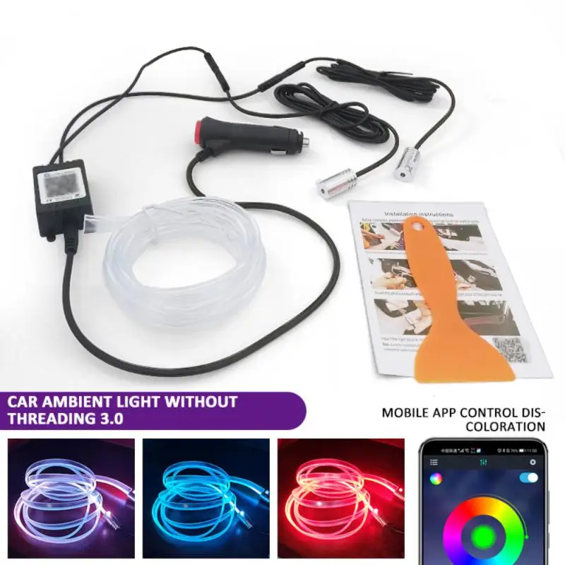 RGB Car Dashboard Atmosphere Decorative Light Bluetooth APP Control RGB Car Interior Lamp LED Fiber Optic Strip 3M Ambient Lamps
RGB Car Dashboard Atmosphere Decorative Light Bluetooth APP Control RGB Car Interior Lamp LED Fiber Optic Strip 3M Ambient Lamps