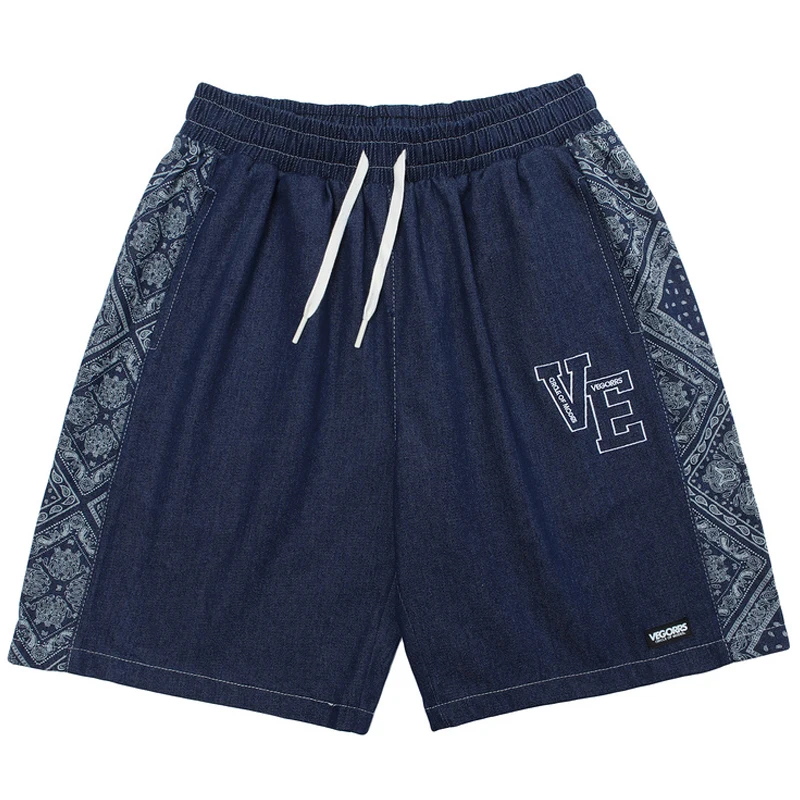 Mens Casual Elastic Waist Patchwork Denim Shorts 2022 Summer Oversize Drawstring Streetwear Paisley Print Shorts Jogger Trousers
Mens Casual Elastic Waist Patchwork Denim Shorts 2022 Summer Oversize Drawstring Streetwear Paisley Print Shorts Jogger Trousers
