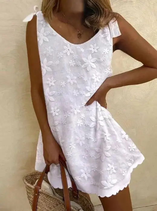 2023 Summer Fashion Sexy Mini Women Dresses New Jacquard Strap Wave Bottom Dress Sweet and Fresh Style Seaside Vacation
2023 Summer Fashion Sexy Mini Women Dresses New Jacquard Strap Wave Bottom Dress Sweet and Fresh Style Seaside Vacation