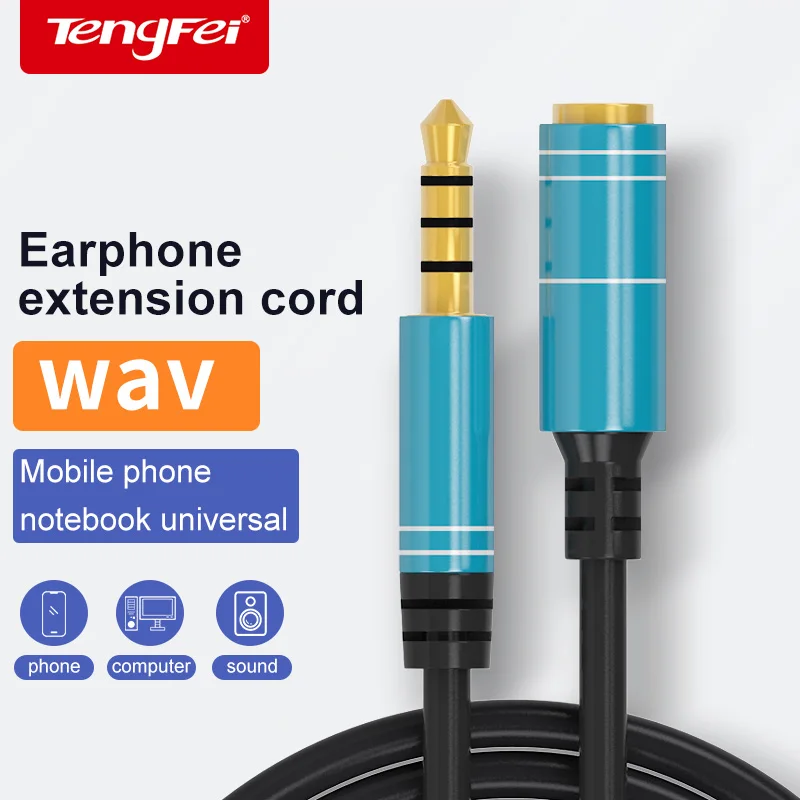 Tengfei Earphone Extension Cable With Microphone Audio Extension Cable 3.5mm Male To Female K-song Recording Computer Audio Aux
Tengfei Earphone Extension Cable With Microphone Audio Extension Cable 3.5mm Male To Female K-song Recording Computer Audio Aux